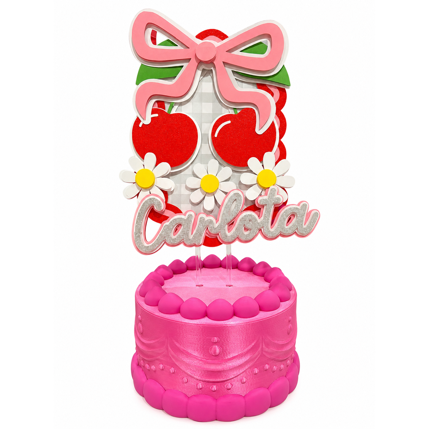 Cherry Blossom Personalized Cake Topper