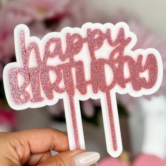 Pink Birthday Day Topper